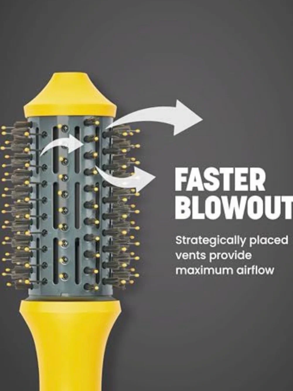 Drybar The Single Shot Round Blow-Dryer Brush in Yellow and Gray